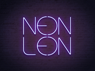 Neon Leon band logo neon