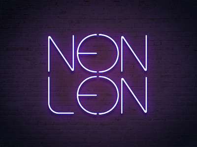 Neon Leon band logo neon