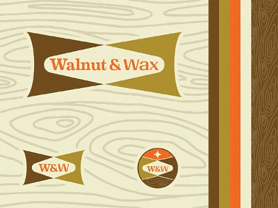 Walnut & Wax furniture logo mid century modern