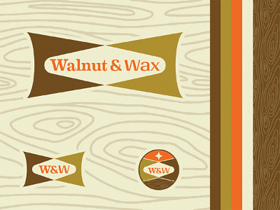 Walnut & Wax furniture logo mid century modern