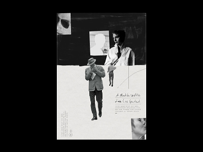 Breathless - Jean Luc Godard black black and white collage movie poster poster poster design