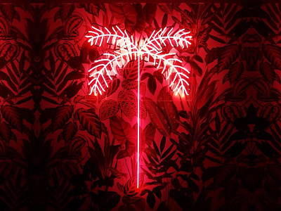 PALMER NEON SIGN glow hot neon palm tree tropic