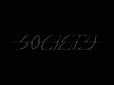 Society black branding letering logo texture