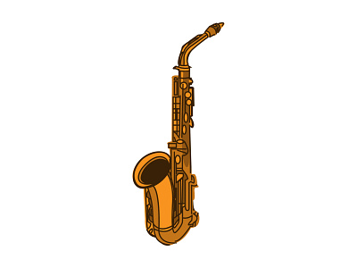 Saxophone branding design graphic design identity illustration logo music saxophone vector