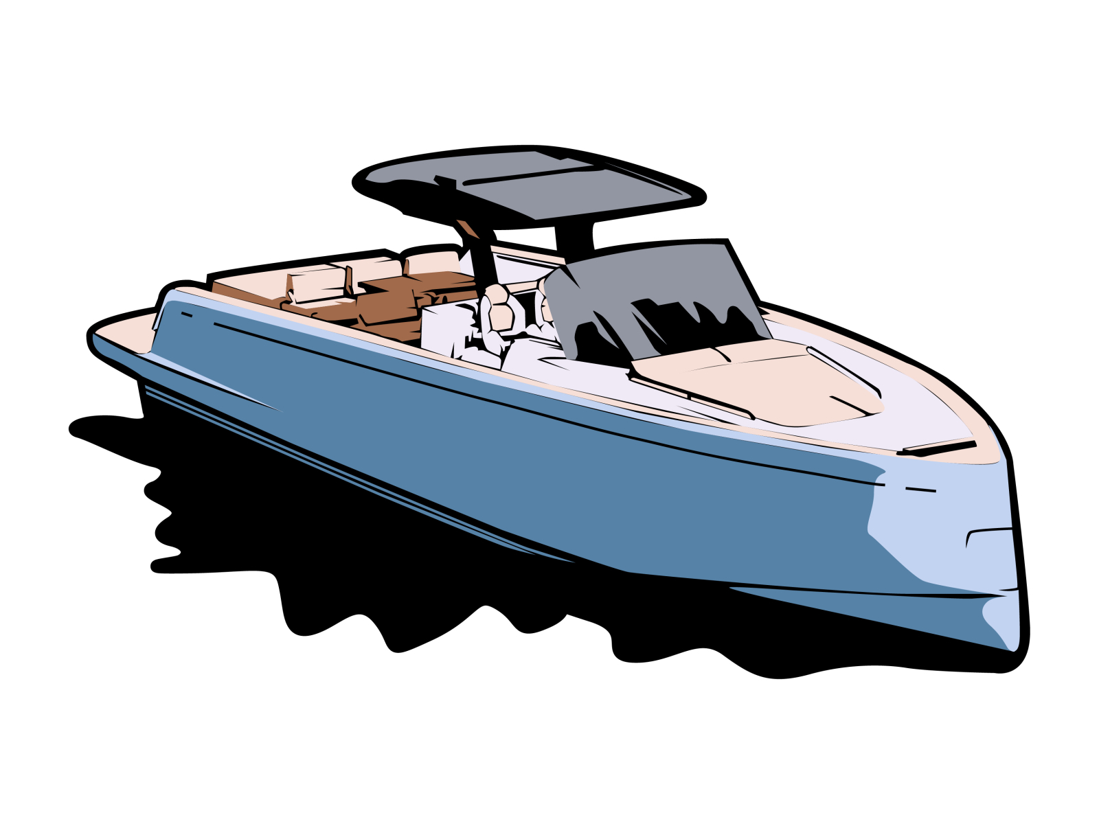 Illustration Graphic of Boat by masuda072020@gmail.com on Dribbble