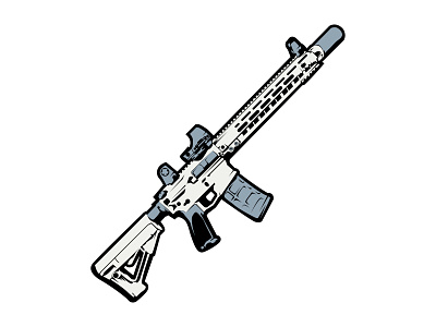 Illustration Graphic of AR-15