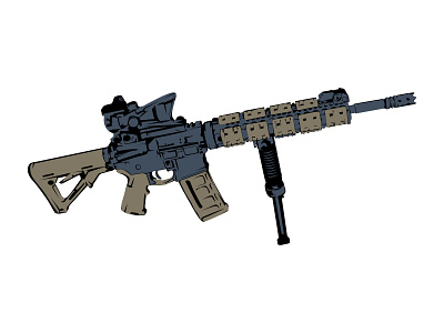 AR-15 Rifle ar 15 branding design graphic design identity illustration logo rifle typography vector weapon