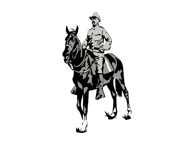 Horse and Man branding design graphic design horse identity illustration logo man soldier vector