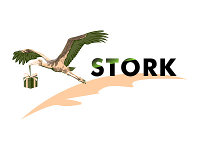 Stork illustration bird branding design graphic design identity illustration logo stork typography vector