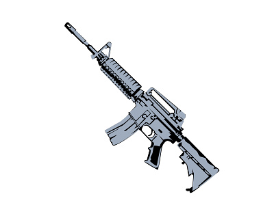 Colt M-4 Carbine Assault Rifle assault rifle branding carbine colt design graphic design gun identity illustration logo m4 typography vector weapon