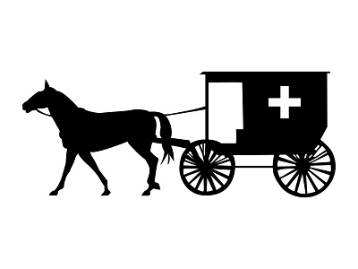 Horse Carriage Ambulance logo ambulance branding design graphic design horse carriage identity illustration logo typography vector