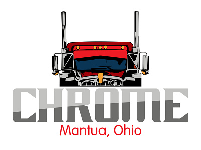 Truck chrome logo trailer