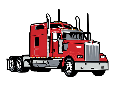 Truck branding design graphic design identity illustration logo transport truck typography vector