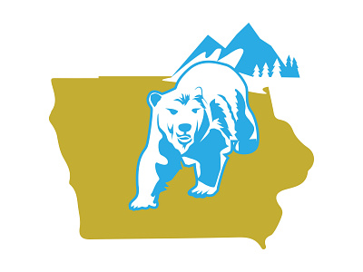 Bear, Statmap, Mountain logo bear branding design graphic design identity illustration land logo mountain stat typography vector