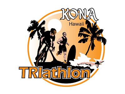 Triathlon logo design branding design graphic design hawaii identity illustration logo run sport triathlon typography vector