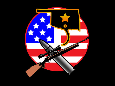 Rifle and Bullet logo branding bullet design graphic design identity illustration logo rifle typography vector