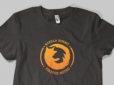 Firefox Metro Team T-shirt for MozSummit 2013 firefox mozilla print t shirt windows8