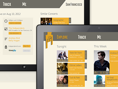 Hub and Detail Page_ MUSE metro ui tablet windows 8