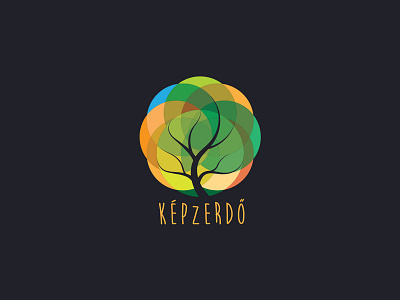 Képzerdő illustrator logo tree