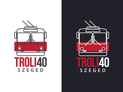 Troli40 event branding illustrator logo trolley vector