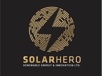 SolarHero design illustrator logo vector