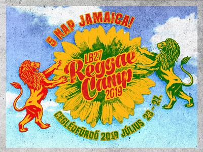 Camp19 festival logo rasta reggae retro