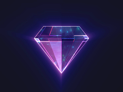 Shine Bright Like a Diamond 2d 3d after effects animation diamond faux gem glow jewel motion reflection rotation shine