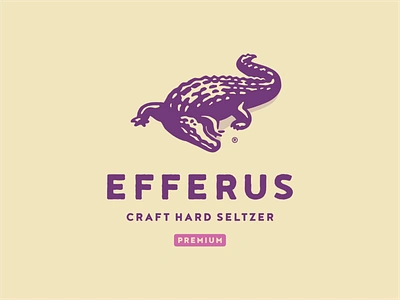 Efferus aligator animal branding crocodile illustration logo vector wild