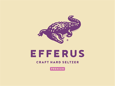 Efferus aligator animal branding crocodile illustration logo vector wild