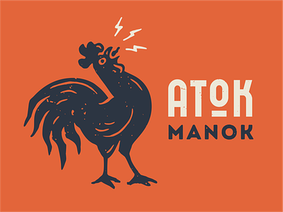 Atok Manok branding coffee illustration logo philippines rooster typography vector