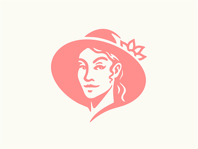 Southern Belle Latina belle branding character face hat lady latina logo southern vector woman