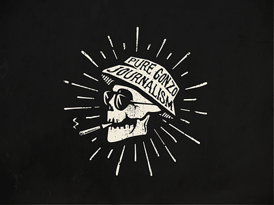 Gonzo fear and loathing gonzo grunge hunter s thompson journalism logo skull