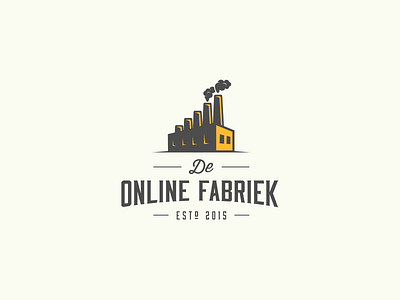 Logo for a Dutch Internet Agency. dutch factory internet logo retro