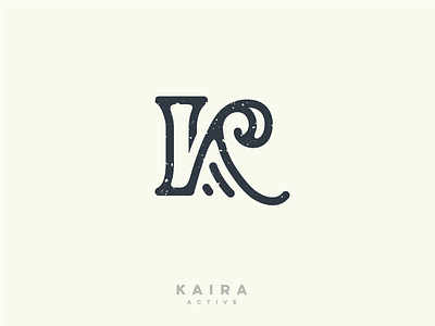 K Wave k letter lettermark logo minimal ocean sea simple wave