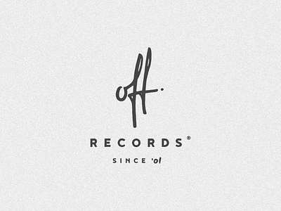 Off Records branding lettering logo minimal off records simple typography vector