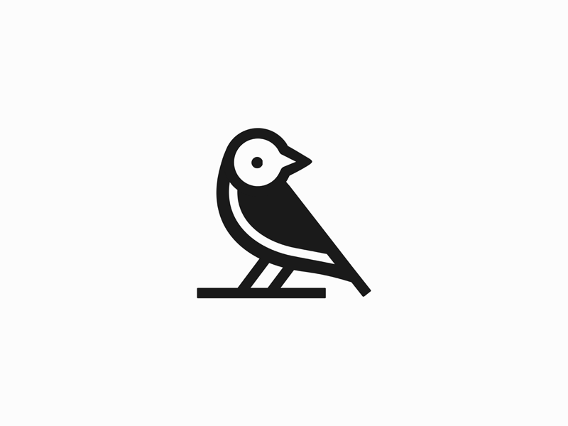 EcoVox animal animated animation bird branding chat logo minimal simple vector