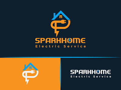 Electric Logo building design electric graphic design home house logo repair service