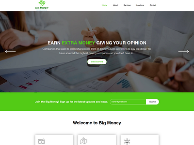 Money website made by wix