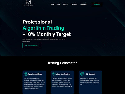 Forex Landing Page made by wix design landing page money website ui ux wix