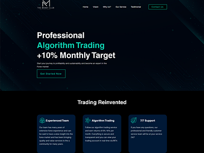 Forex Landing Page made by wix