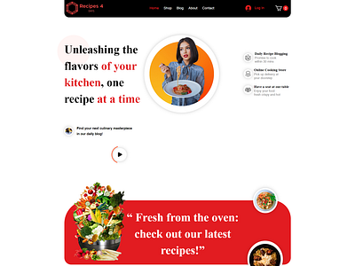 Kitchen ecommerce website made by wix