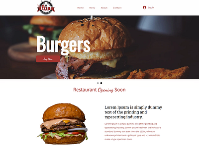 Burger Website design by wix burger design restaurant website wix