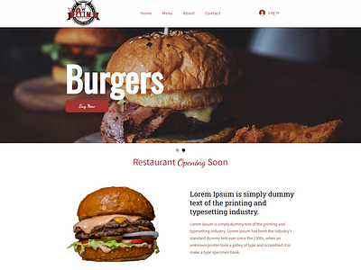 Burger Website design by wix