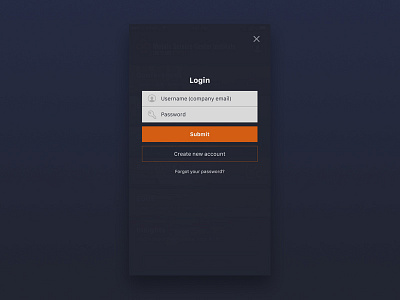 Login Screen app interface ios iphone login mobile popup register screen signup ui ux