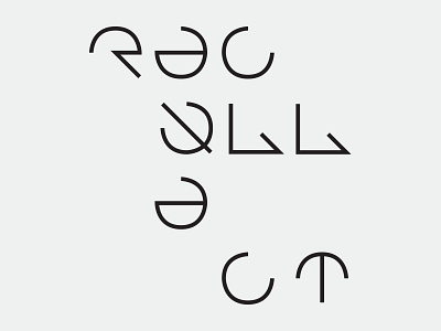 Recollect Type Design custom font display font hieroglyphics letters logotype specimen type typeface typography