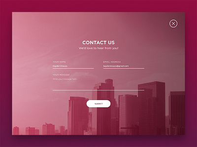 Contact Us Concept clean contact us form interface layout pop up ui ux web website