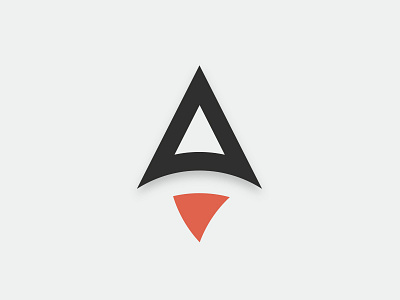 Rocket "A" a branding geometric golden ratio icon identity letter logo mark rocket symbol