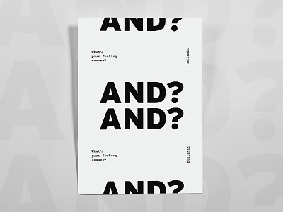 And? and black and white bw gary vaynerchuk gary vee minimal poster poster design print typography visual art