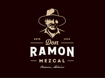 Don Ramon Mezcal agave character don ramon illustration logo mexico mezcal portrait qaxaca retro tequila traditional vintage