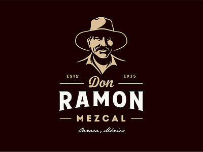 Don Ramon Mezcal agave character don ramon illustration logo mexico mezcal portrait qaxaca retro tequila traditional vintage